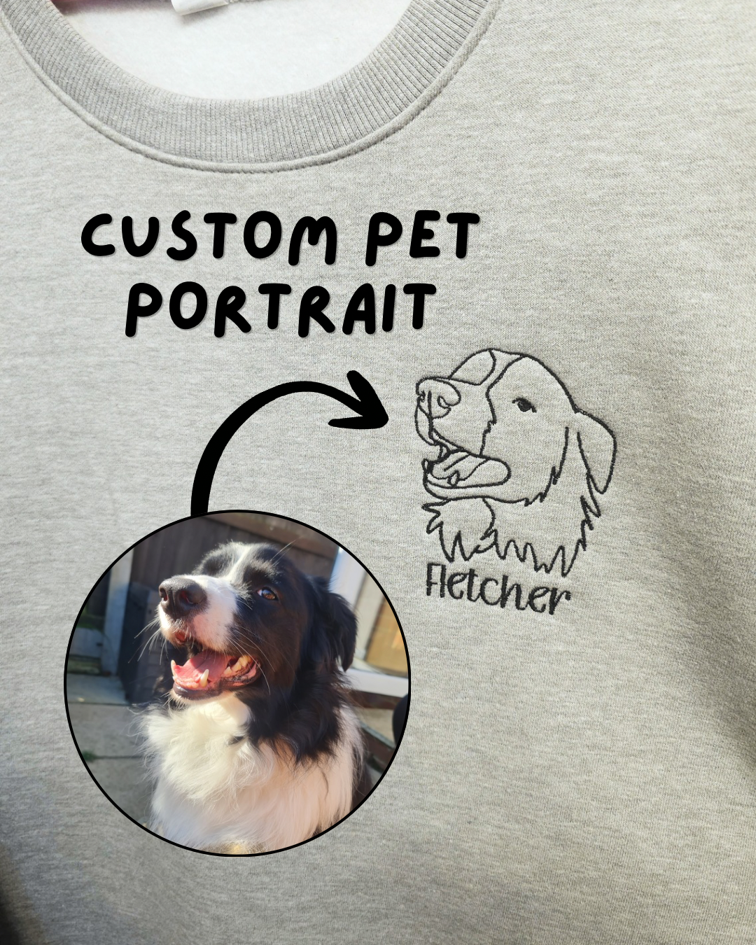 Wear Their Story: Introducing Our Custom Pet Portrait Embroidery
