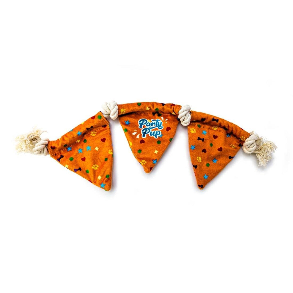 HugglePets Party Pup Bunting Crinkle Dog Toy