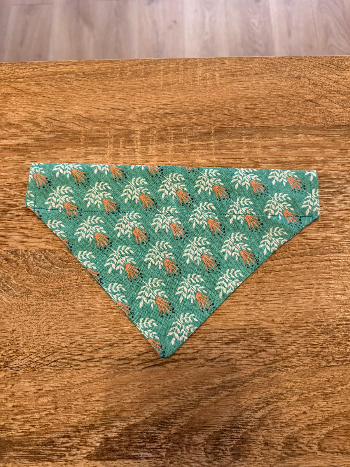 Teal with Pink Floral Bandana