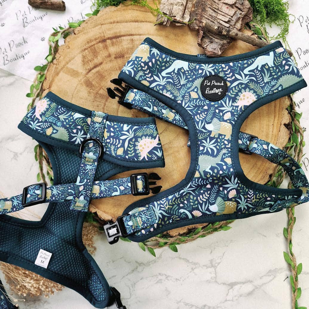 Dino Rawr Dinosaur Dog Puppy Harness