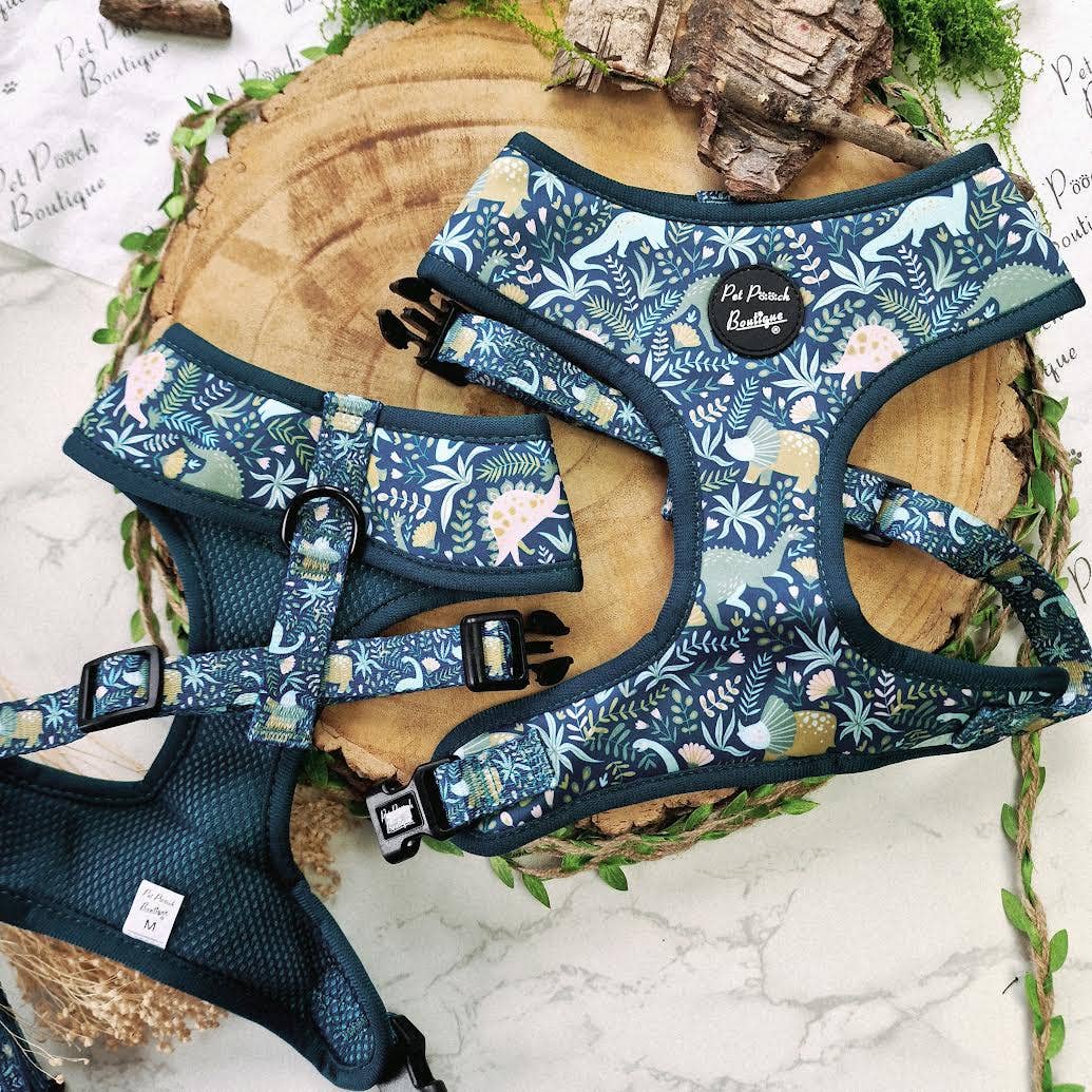 Dino Rawr Dinosaur Dog Puppy Harness