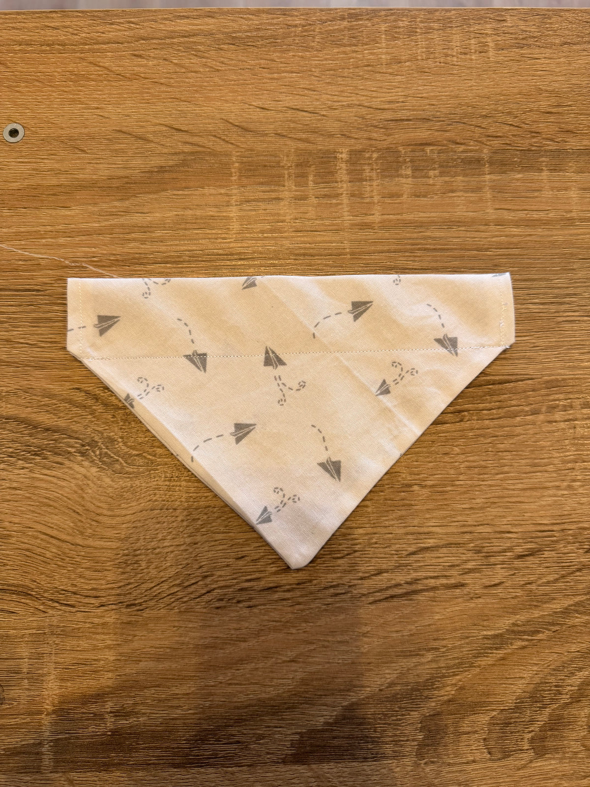 White with Grey Paper Planes Bandana