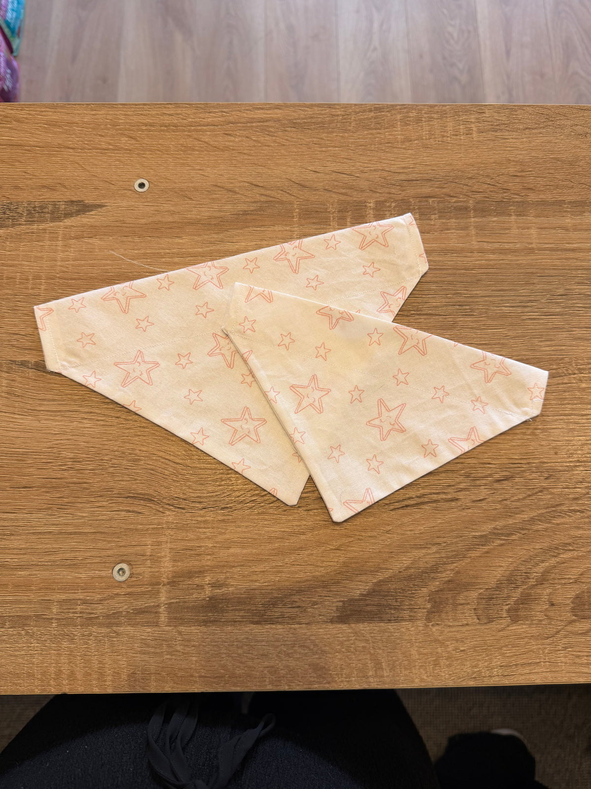 White with Pink Stars Bandana