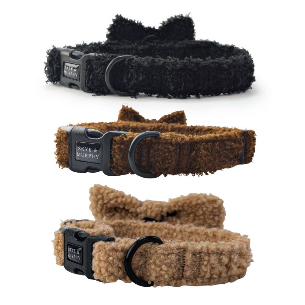Skye & Murphy Teddy Dog Collar & Bow Tie