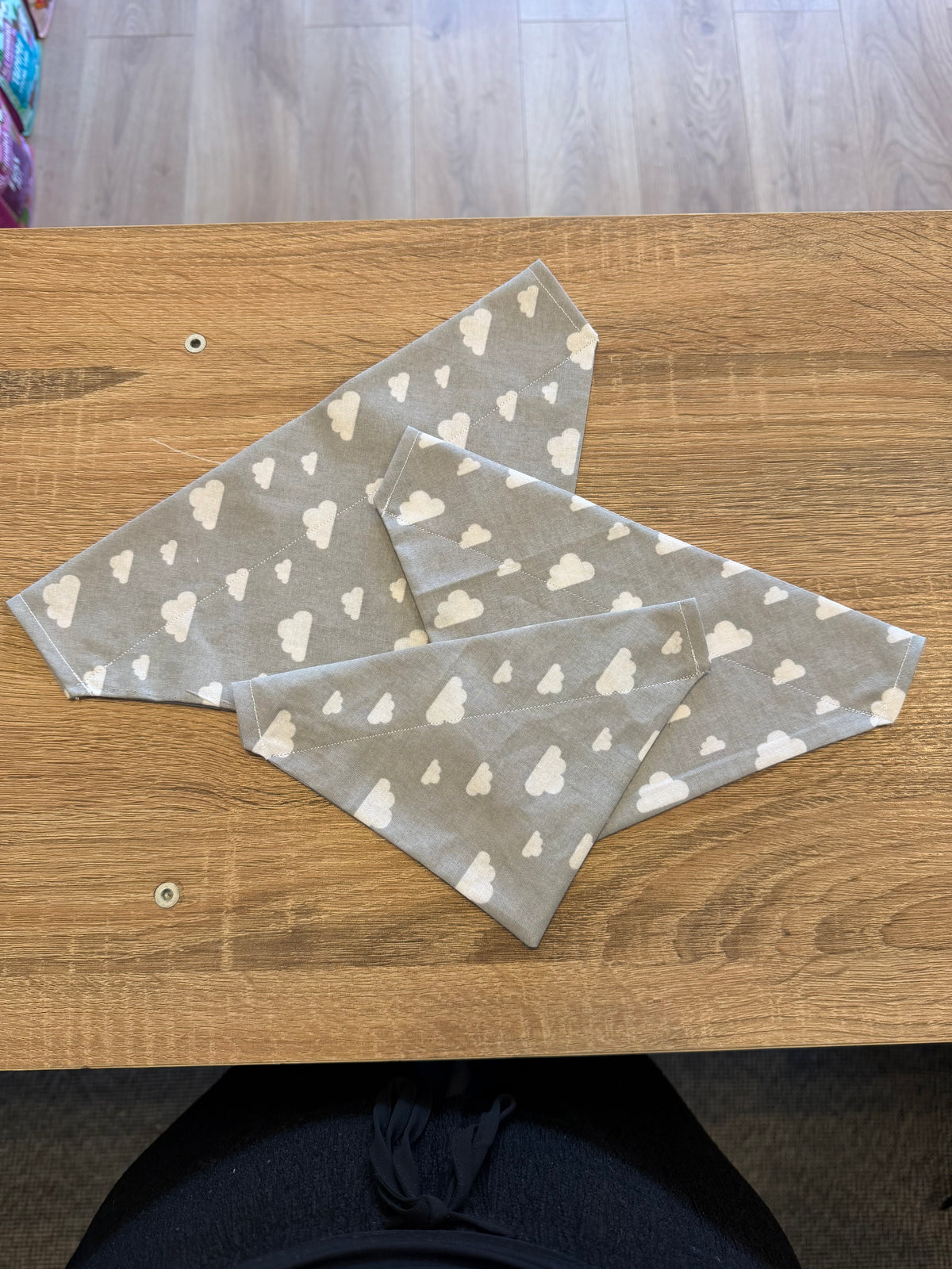 Grey with White Clouds Bandana