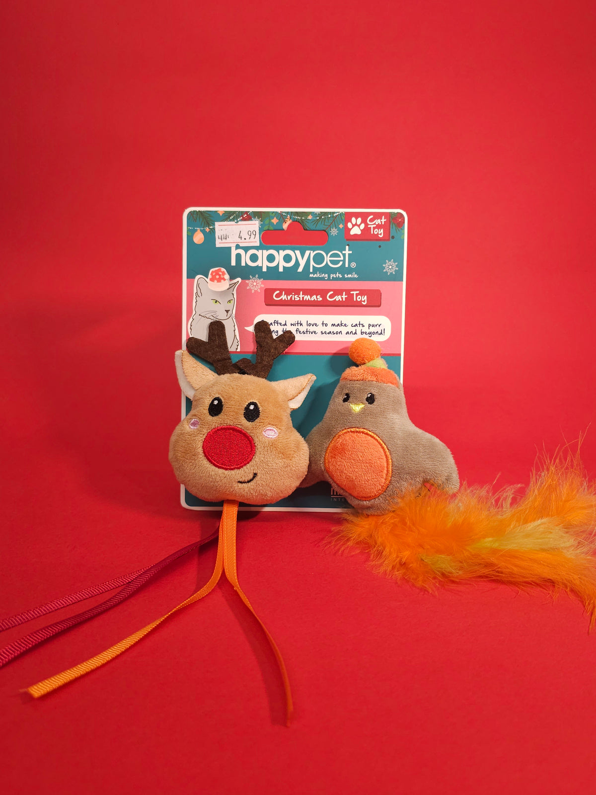 Happy Pet - Robin & Reindeer Cat Toys