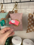 Adios Pastel Pink Cork Sustainable Poo Bag Holder (includes 1 free poo bag roll)