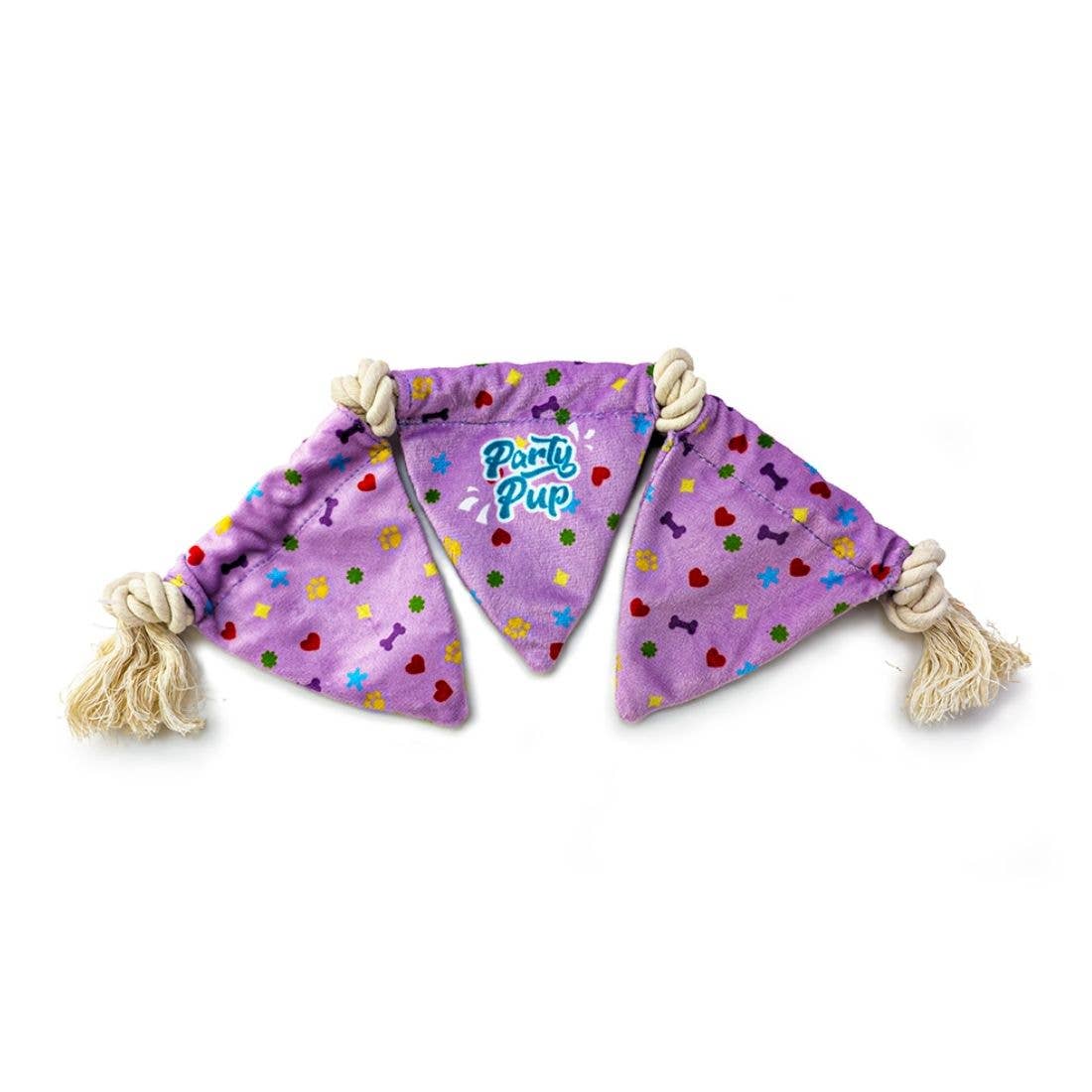 HugglePets Party Pup Bunting Crinkle Dog Toy