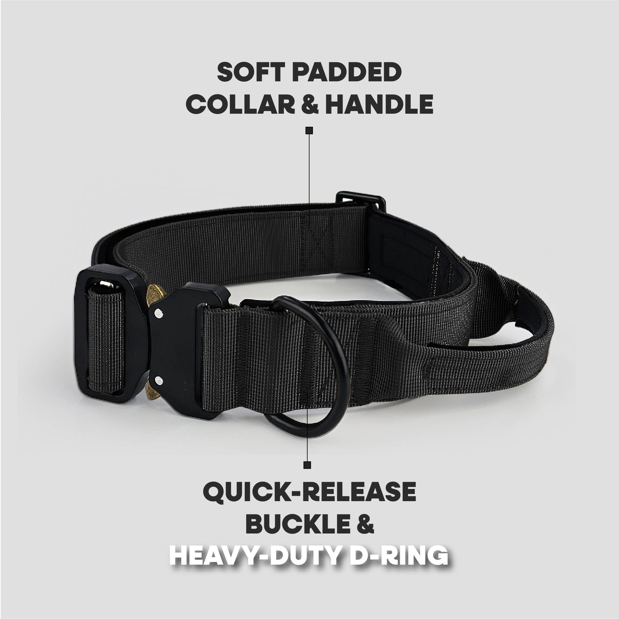 HugglePets Tactical K9 Endurance Dog Collar