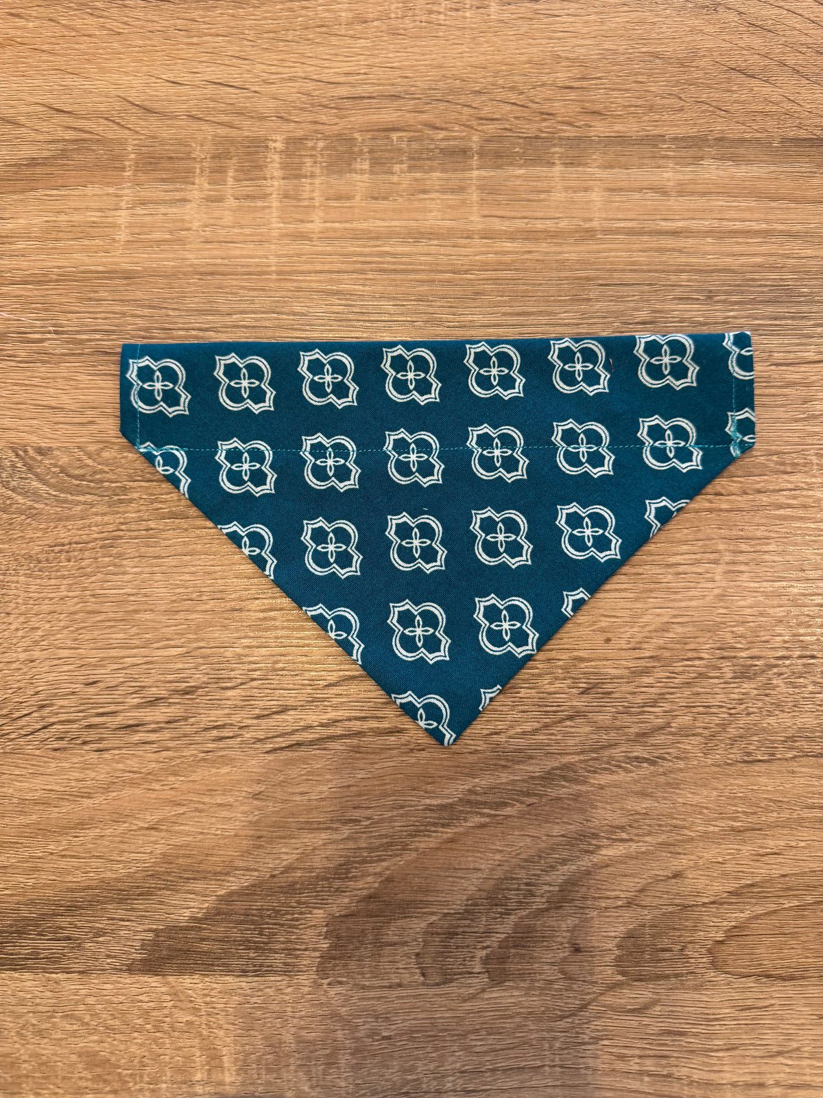Teal Large Flower Bandana