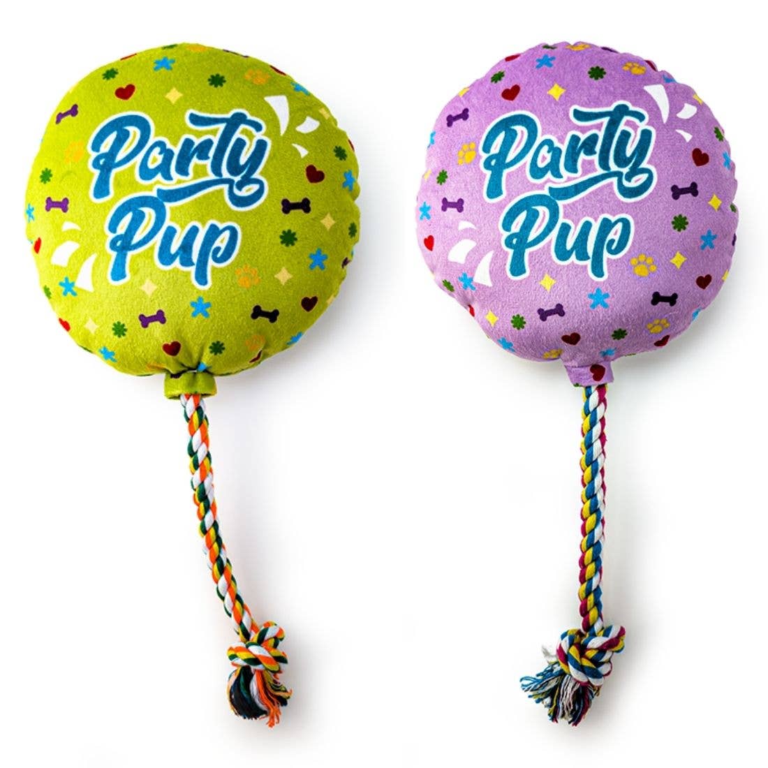 HugglePets Party Pup Balloon Squeaky Dog Toy