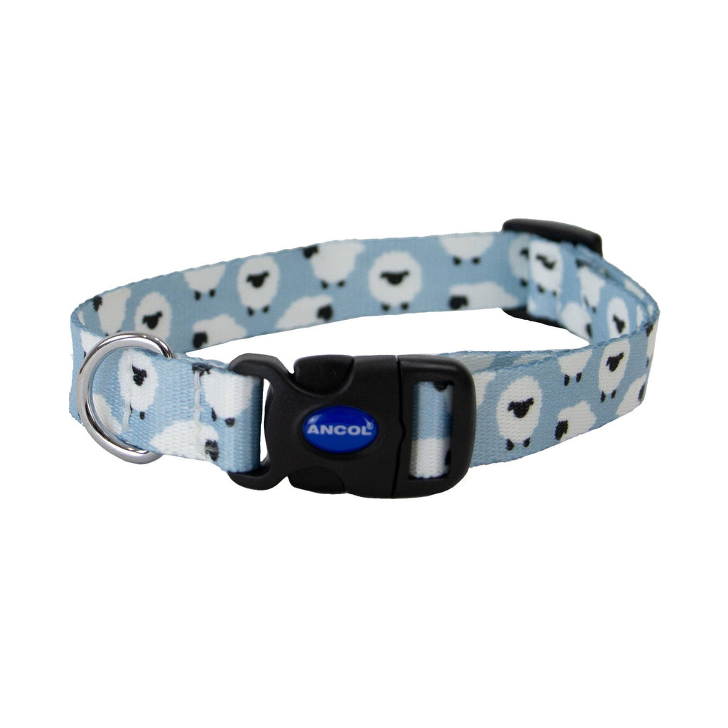 Soho Counting Sheep Dog Collar With Recycled Webbing