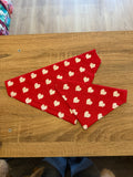 Red with White Hearts Bandana