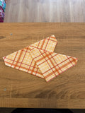 Beige & Orange Tartan Bandana
