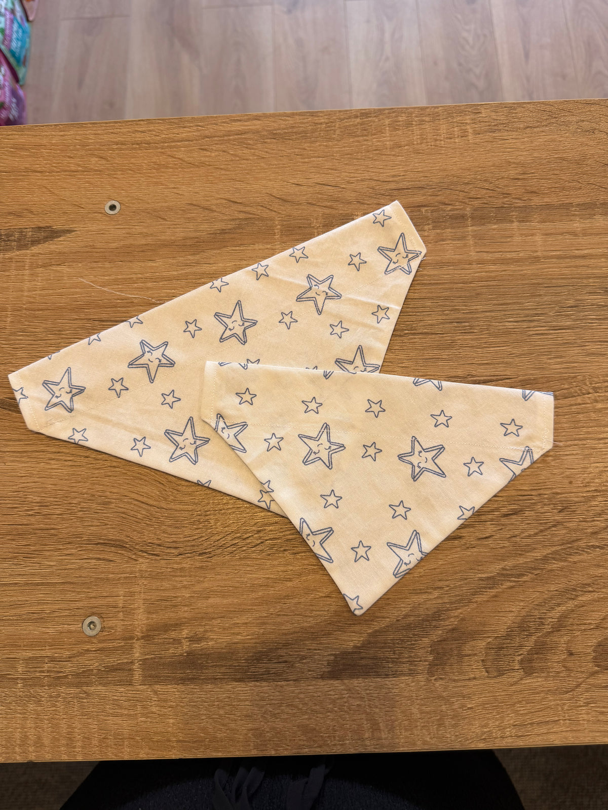 White with Blue Stars Bandana