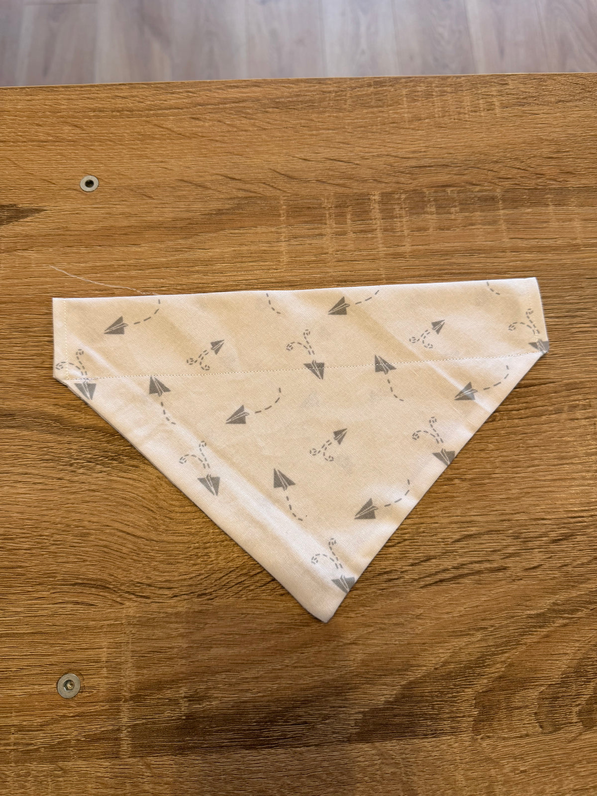 White with Grey Paper Planes Bandana