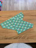 Teal with Pink Floral Bandana