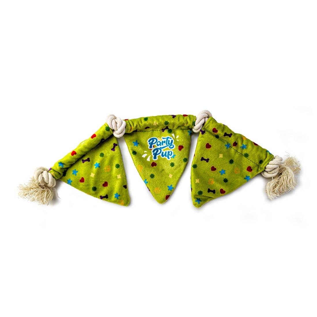 HugglePets Party Pup Bunting Crinkle Dog Toy