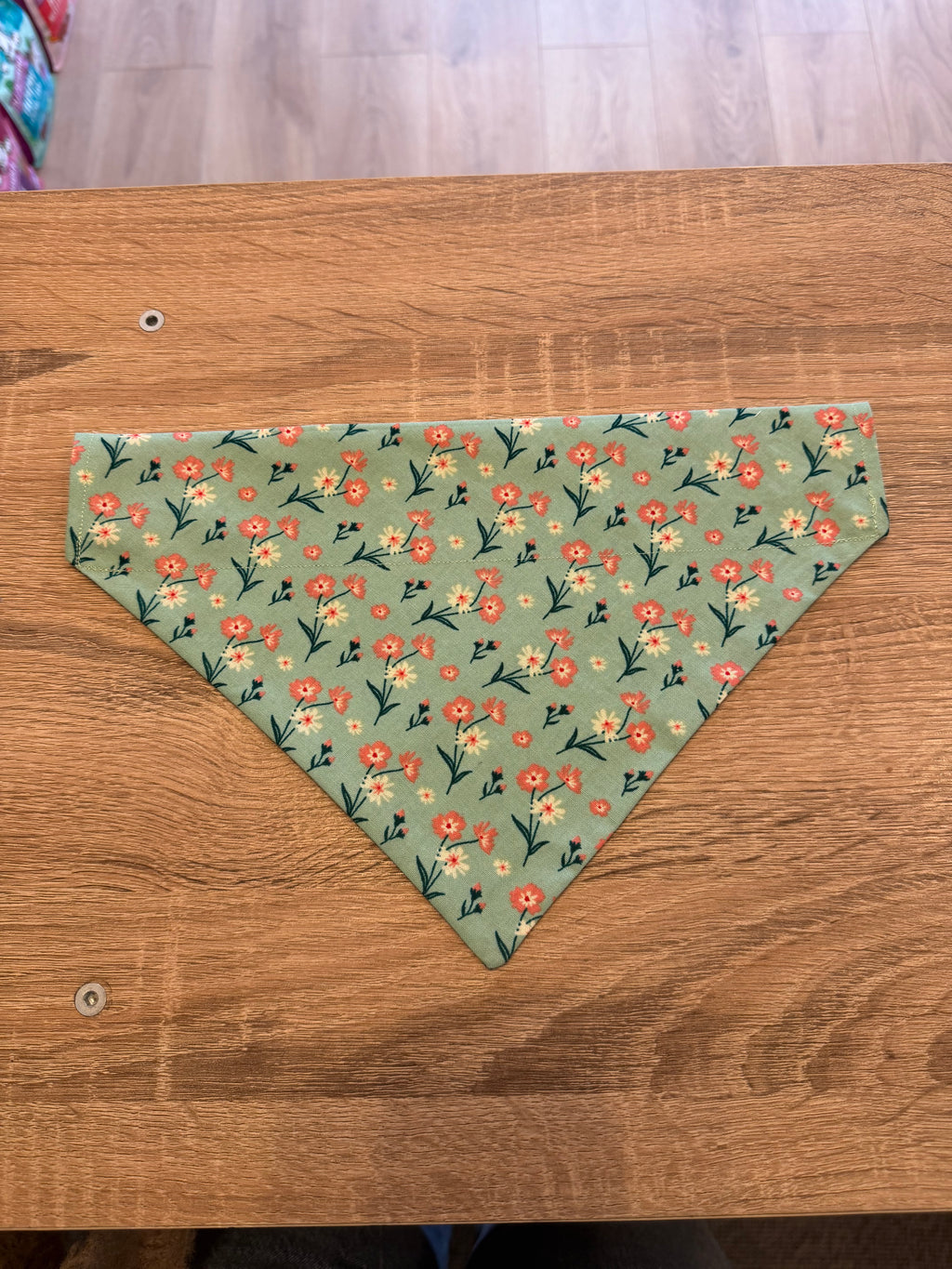 Turquoise Flower Bandana
