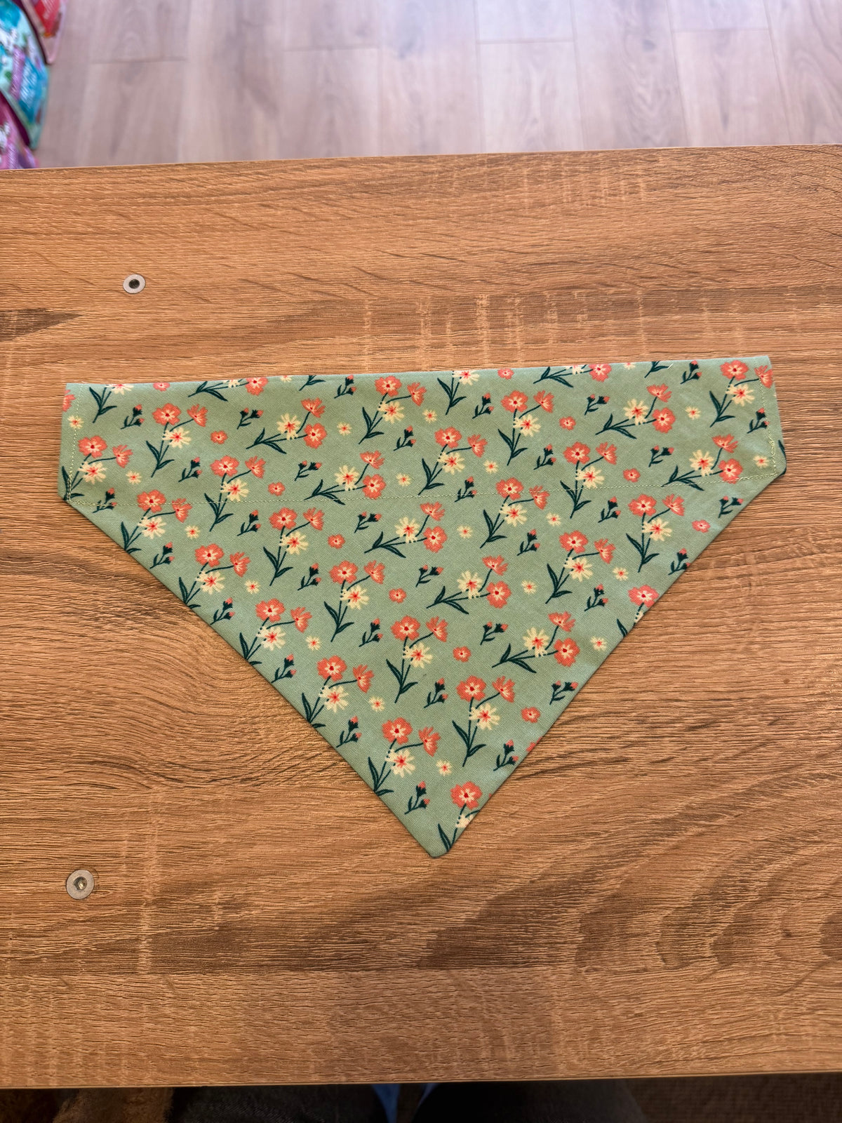 Turquoise Flower Bandana