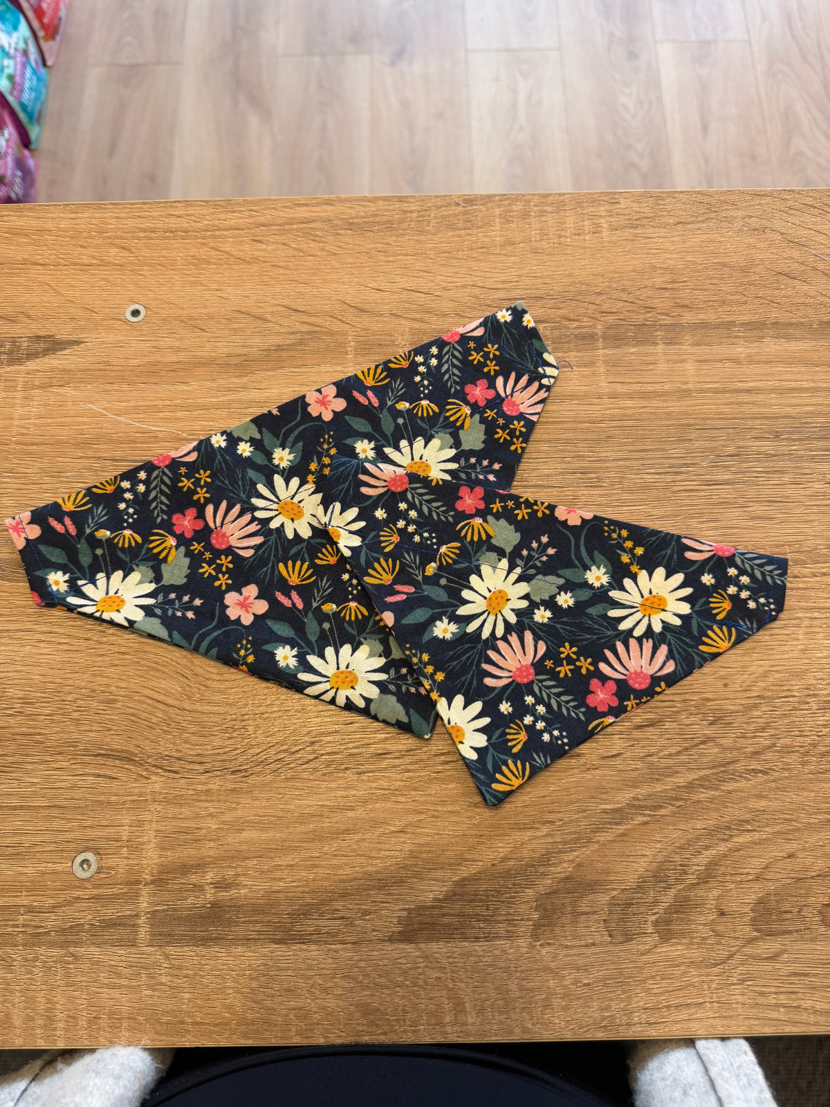 Navy Daisy Flowers Bandana