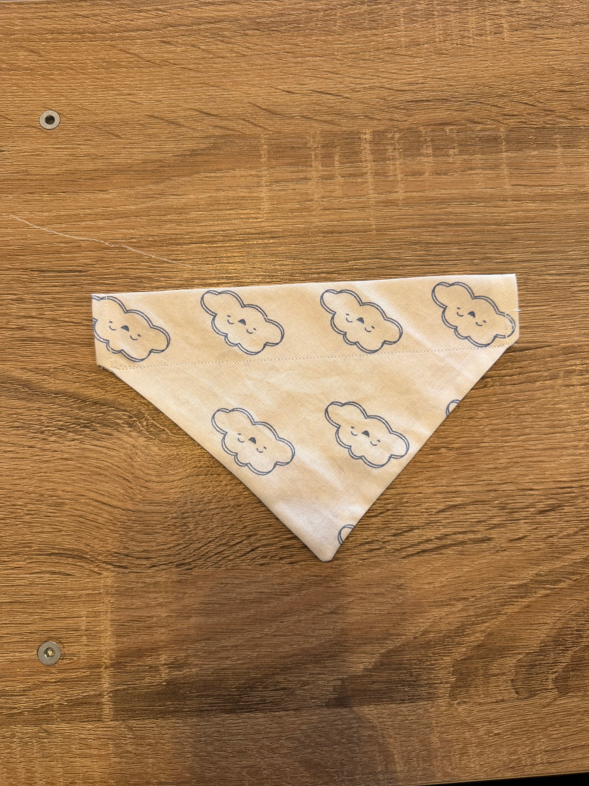 White with Blue Clouds Bandana