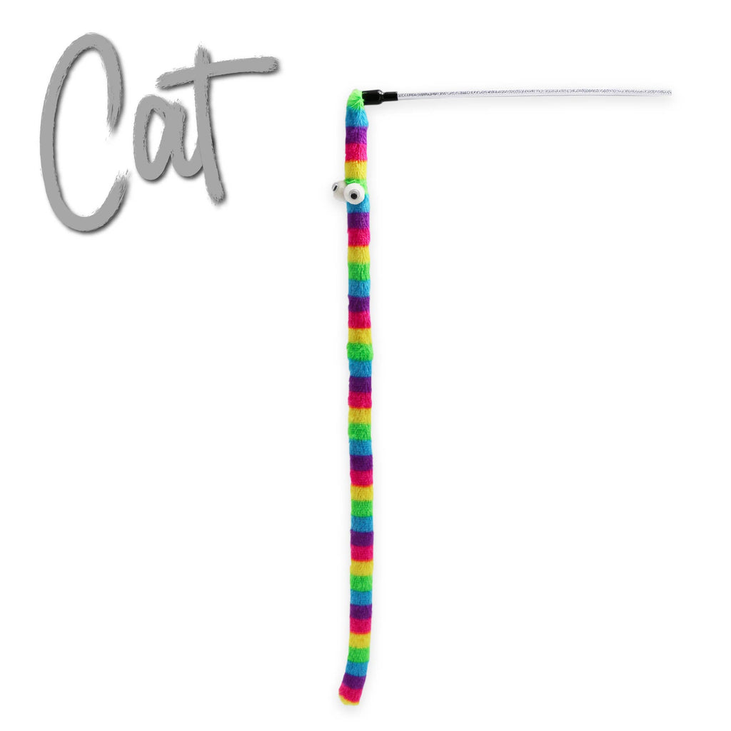 Ancol Wiggle Worm Rainbow  Cat Dangler Toy