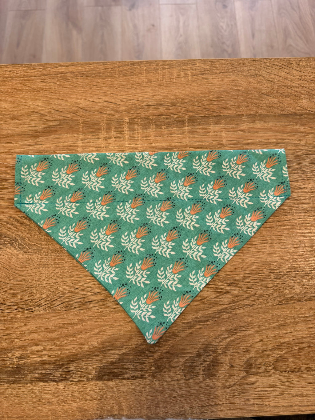 Teal with Pink Floral Bandana