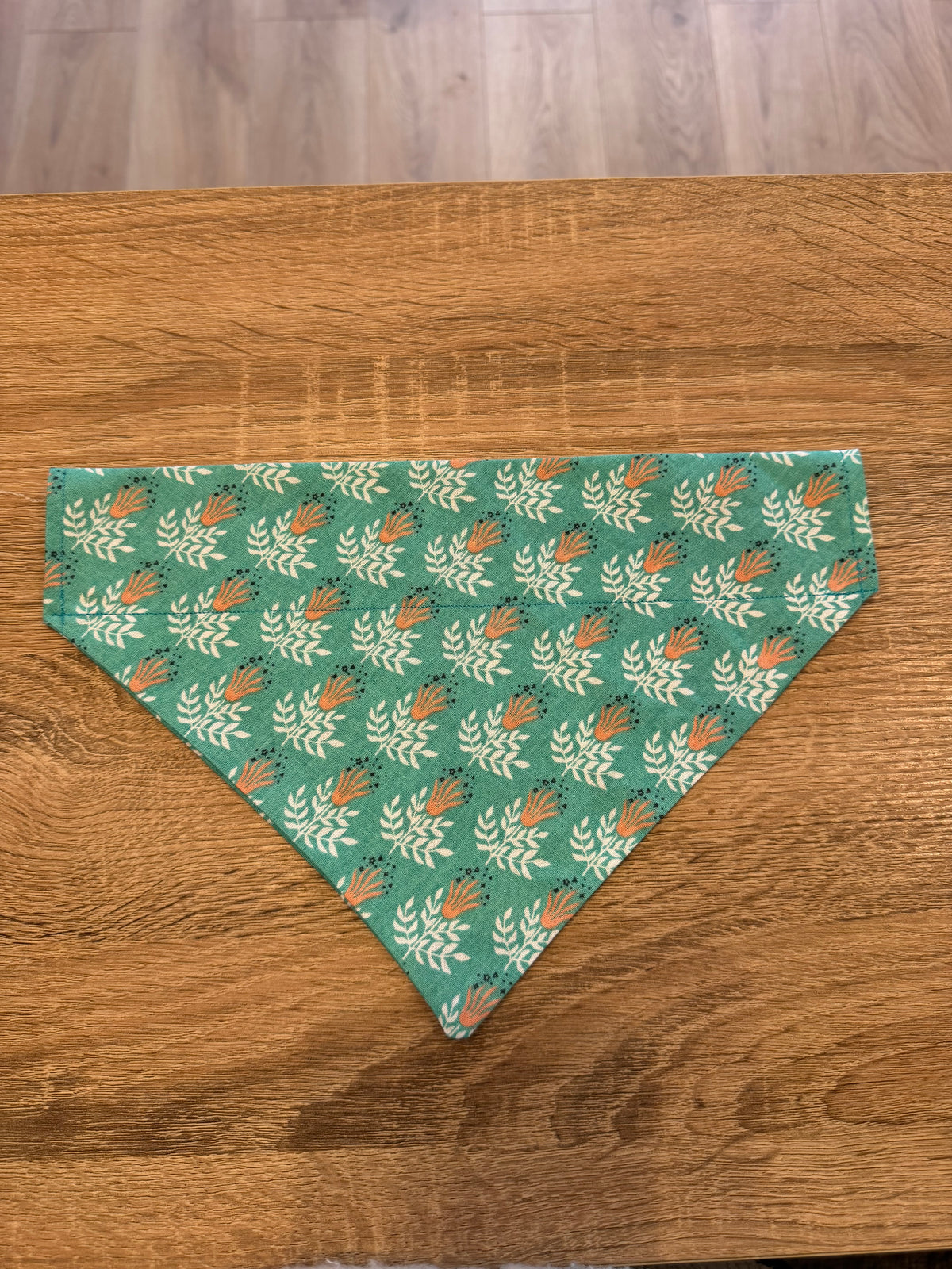 Teal with Pink Floral Bandana