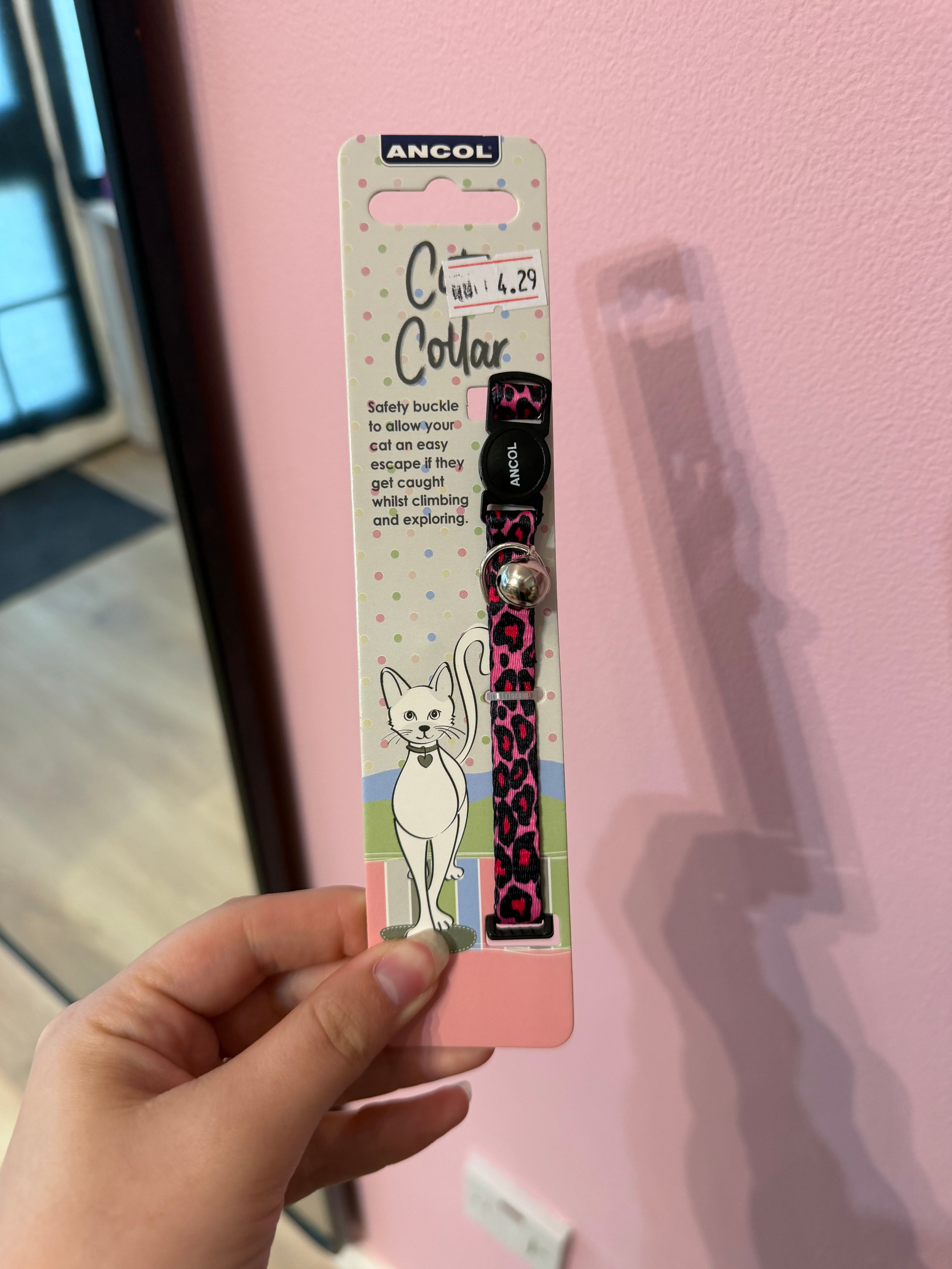 Pink Leopard Cat Collar