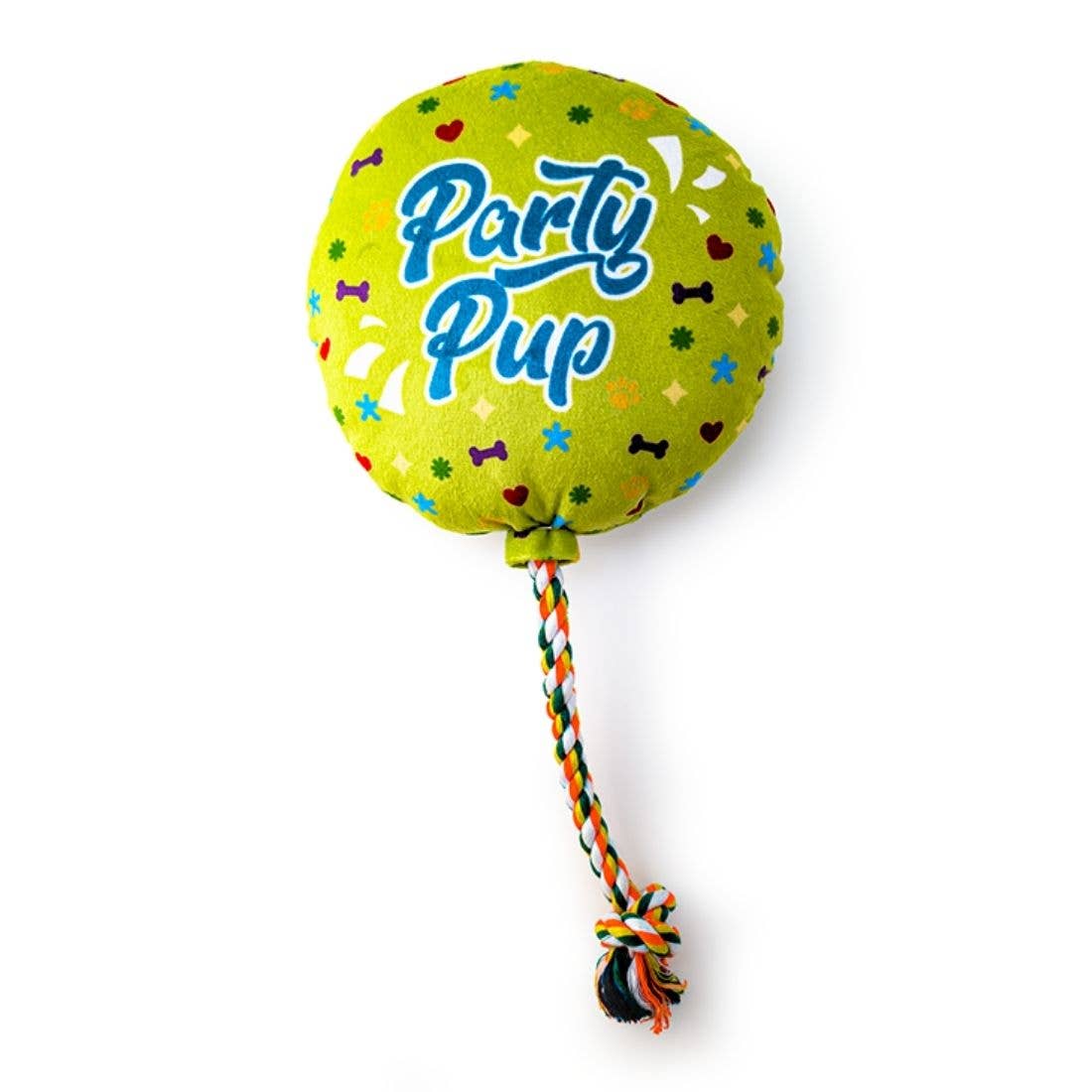 HugglePets Party Pup Balloon Squeaky Dog Toy