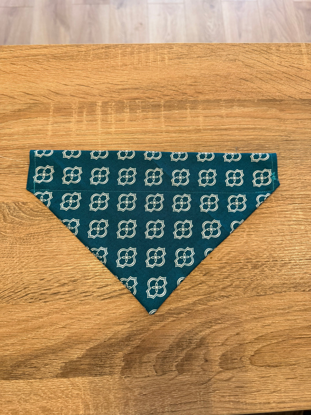 Teal Large Flower Bandana
