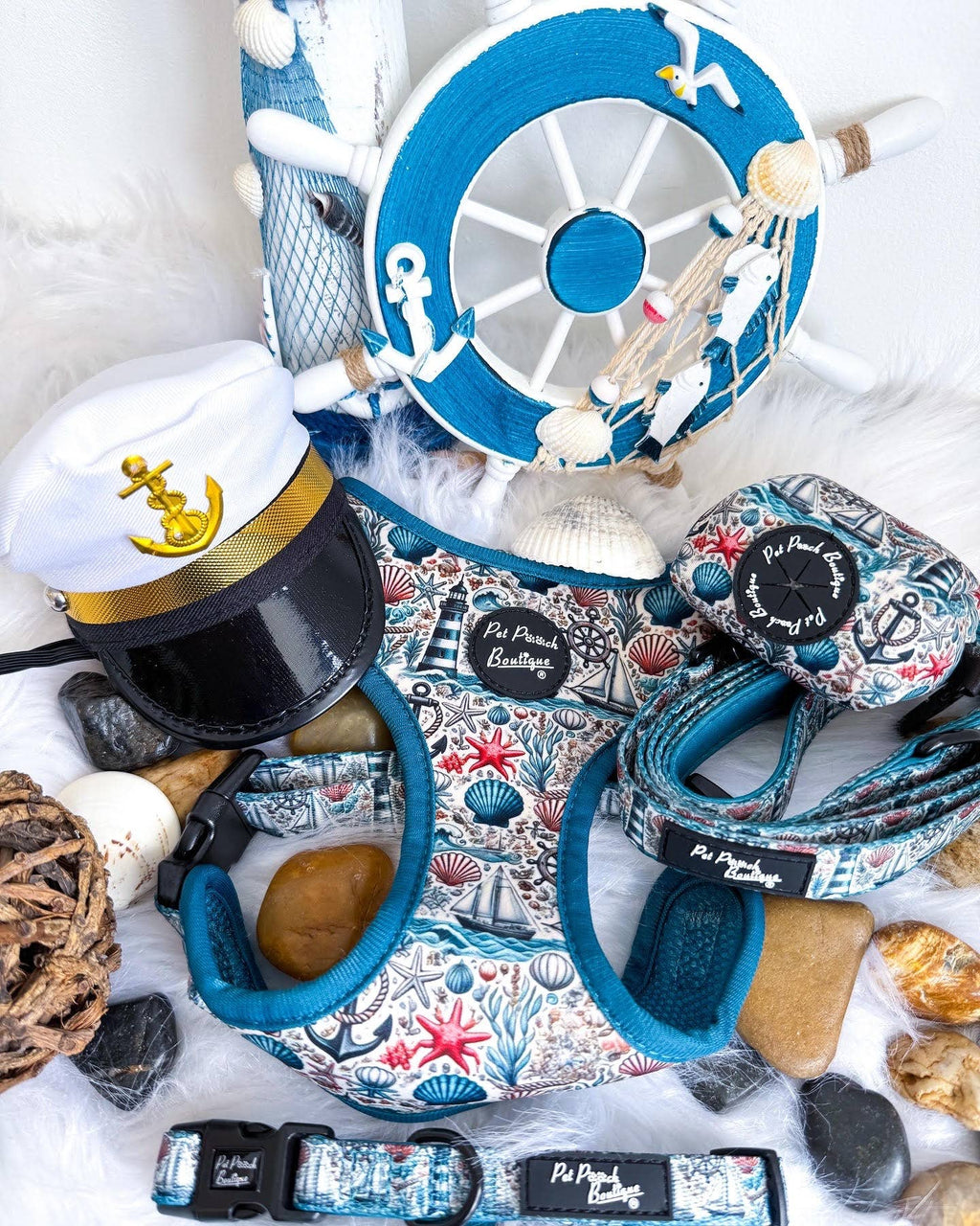 Shipwrecked Nautical Puppy Dog Harness