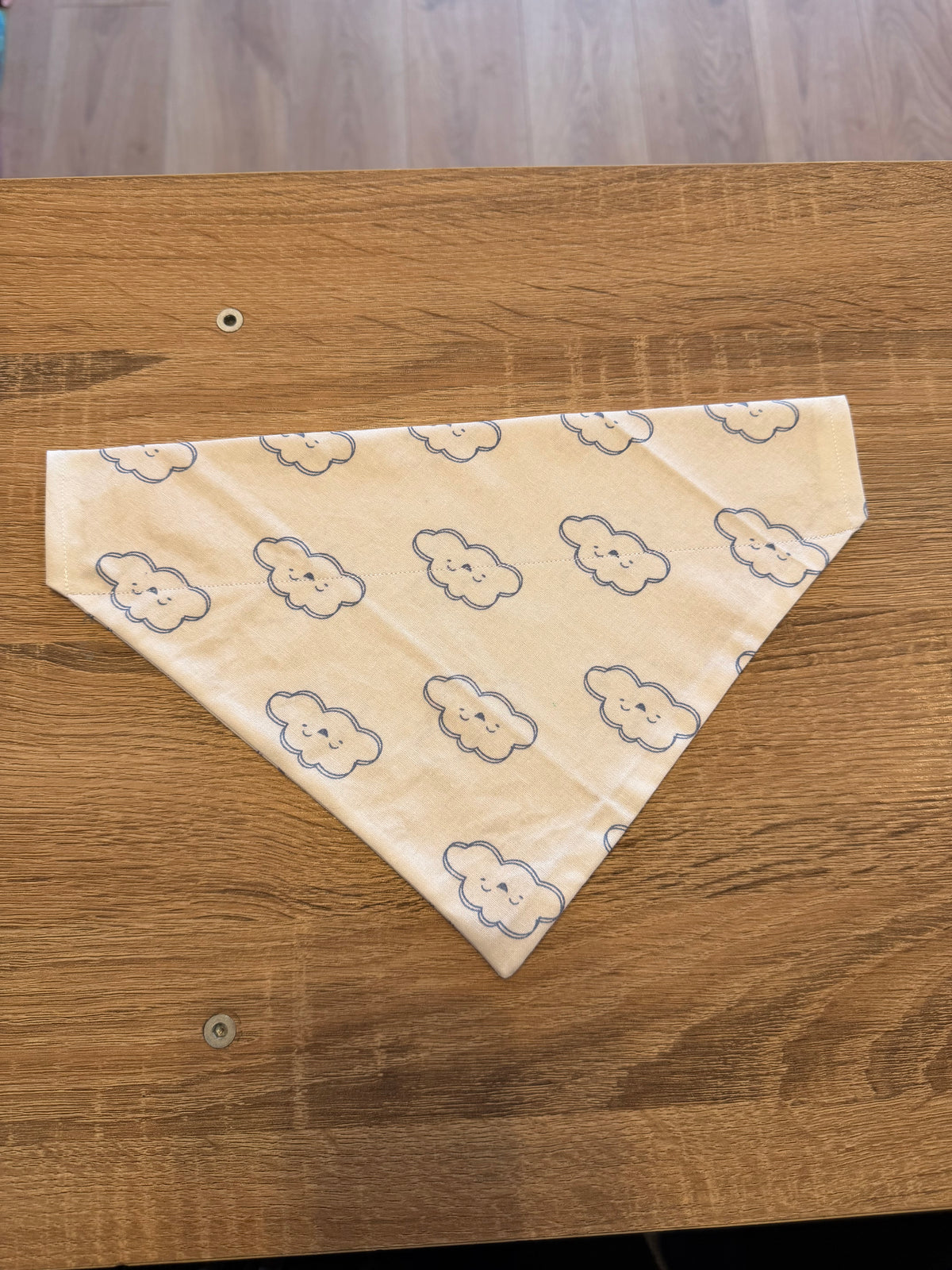 White with Blue Clouds Bandana