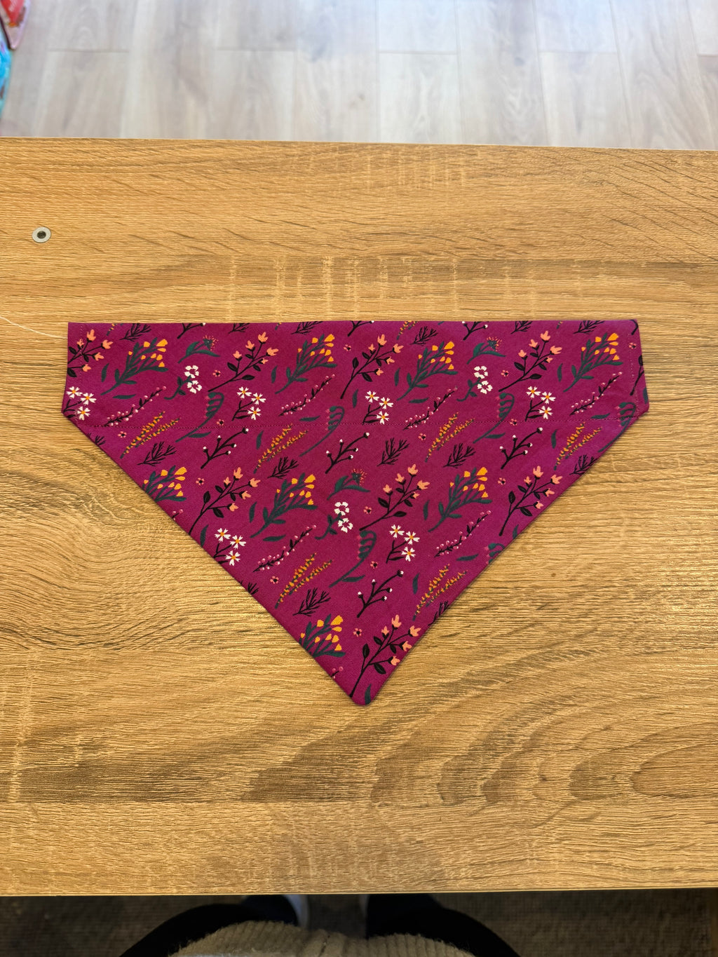 Magenta Flower Bandana