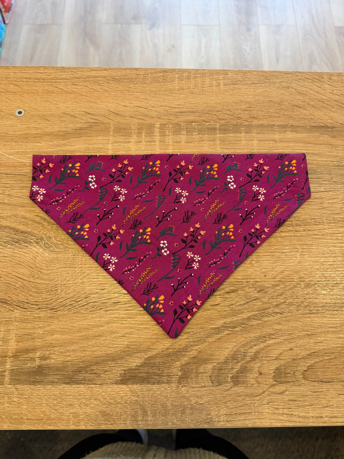 Magenta Flower Bandana