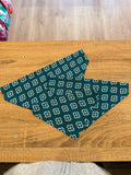 Teal Large Flower Bandana