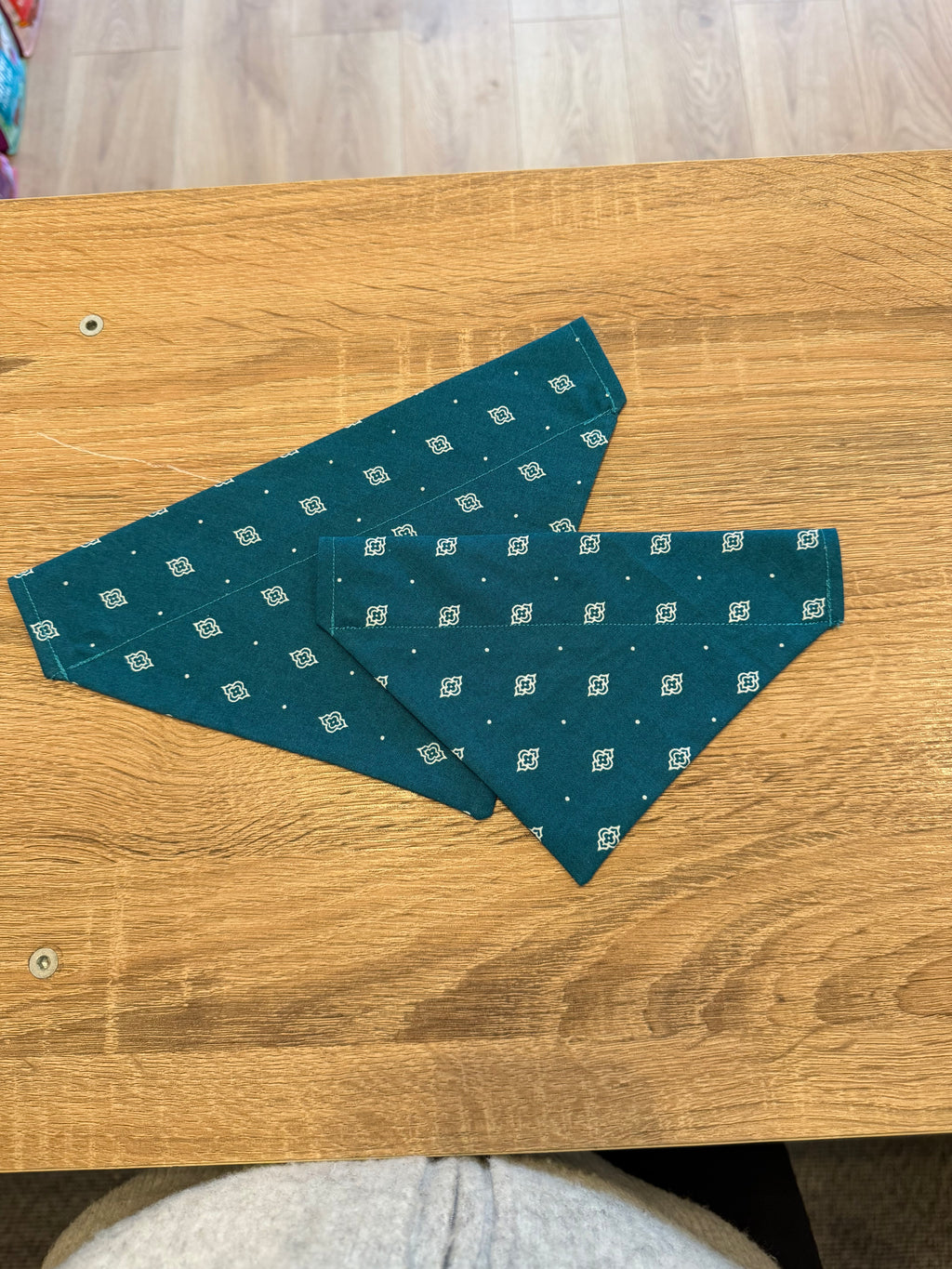Teal Flower Bandana