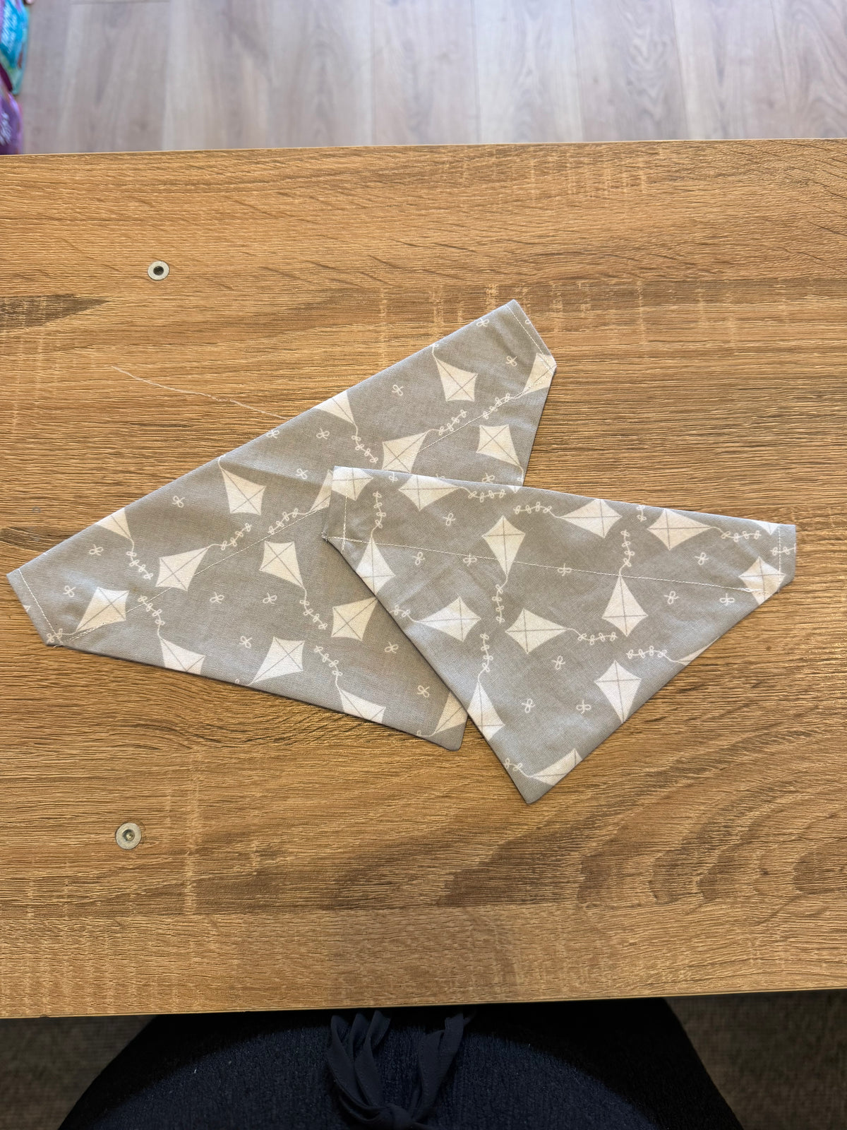 Grey with White Paper Planes Bandana