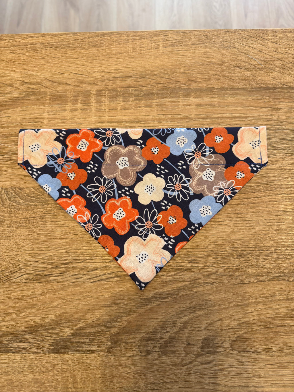 Navy Colourful Flowers Bandana