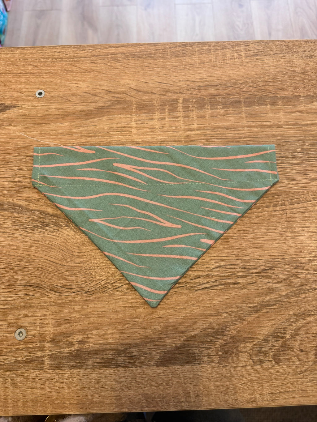 Turquoise & Pink Zebra Print Bandana
