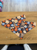 Navy Colourful Flowers Bandana