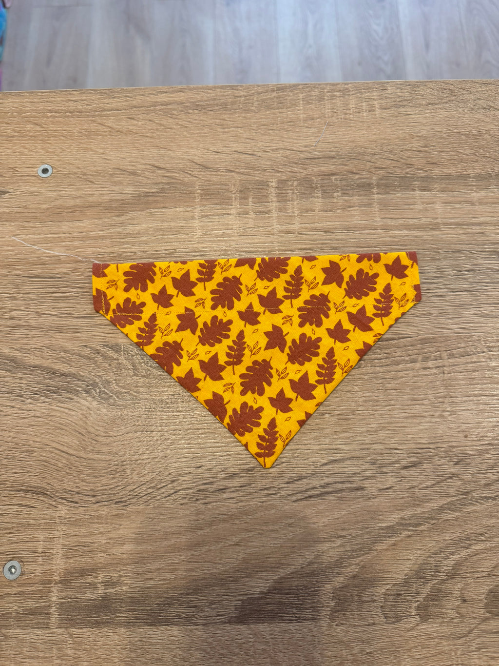 Orange with Burgundy Leaves Bandana