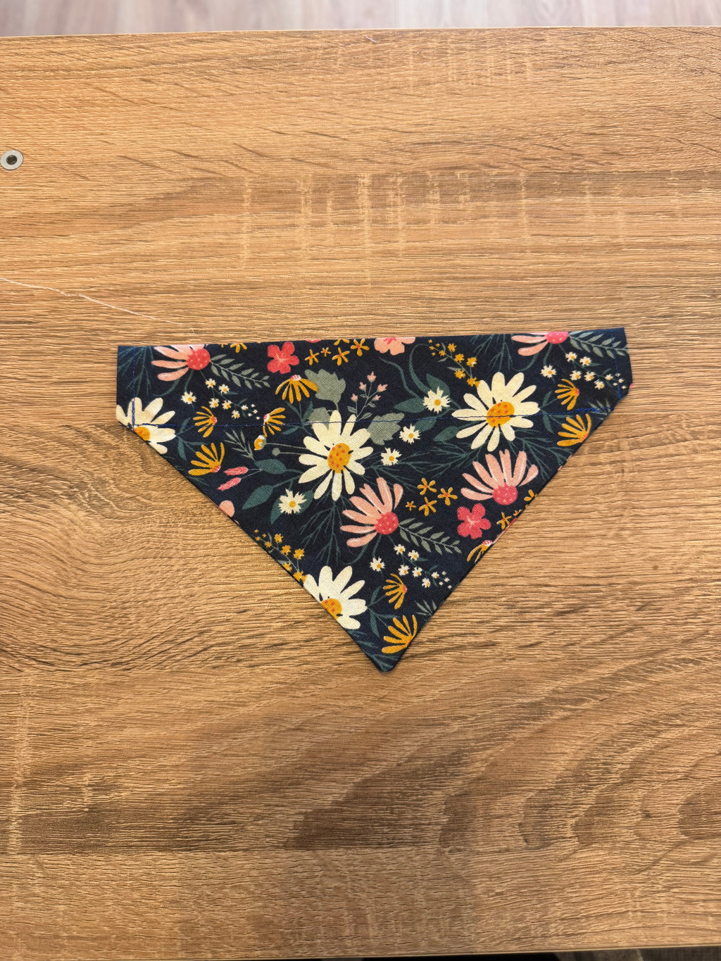 Navy Daisy Flowers Bandana