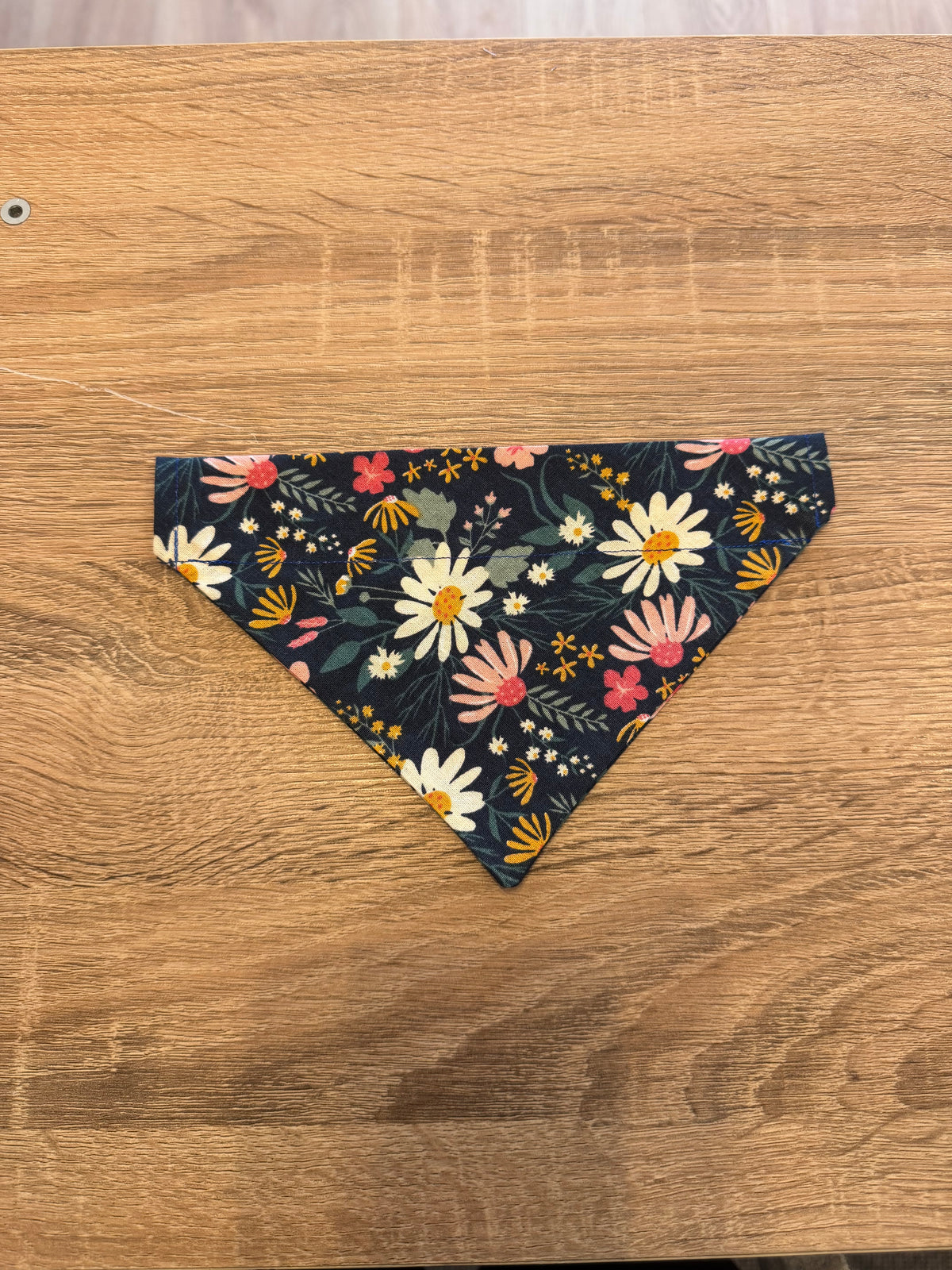 Navy Daisy Flowers Bandana