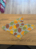 Blue/Grey with Colourful Leaves Bandana