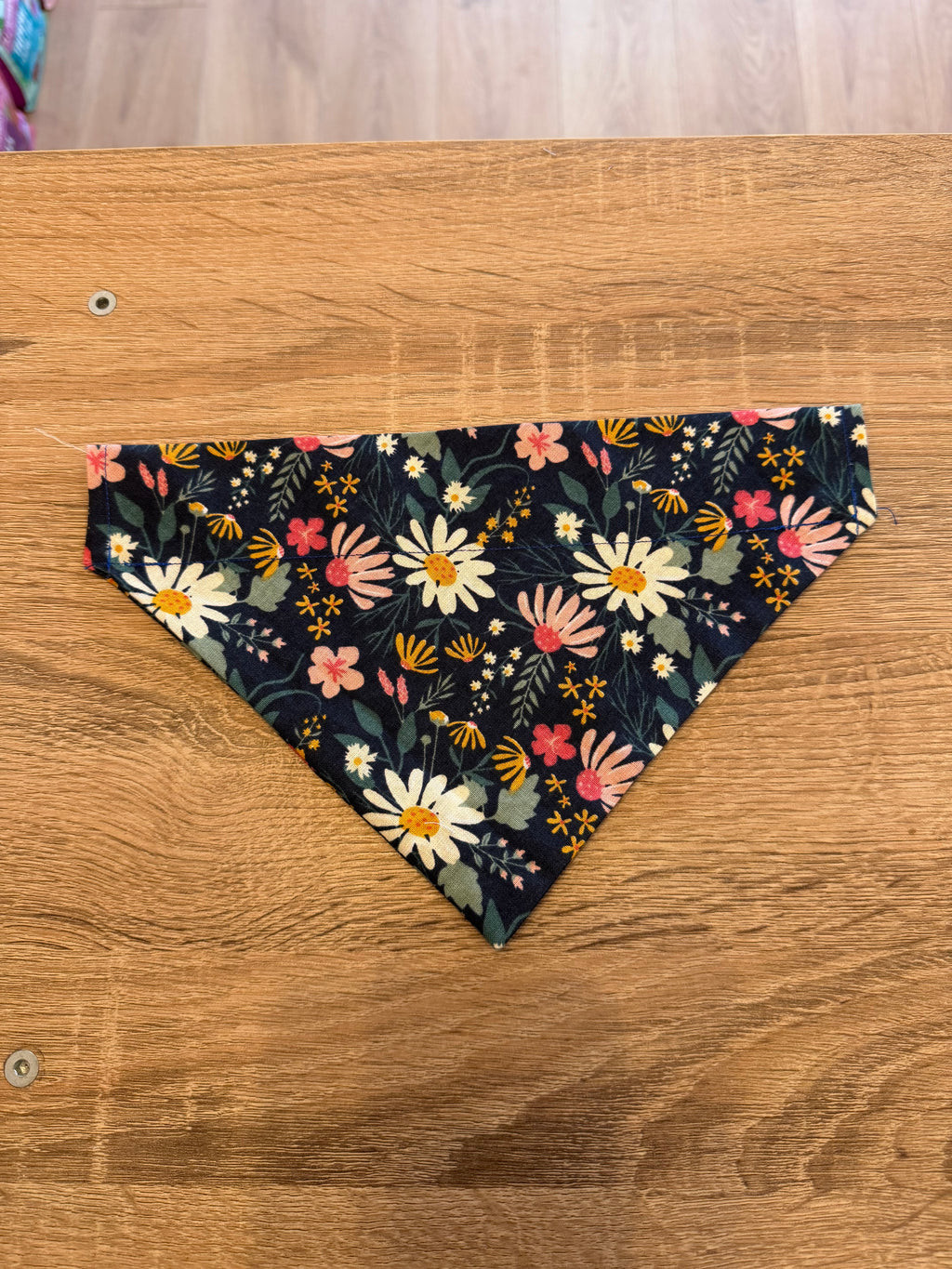 Navy Daisy Flowers Bandana