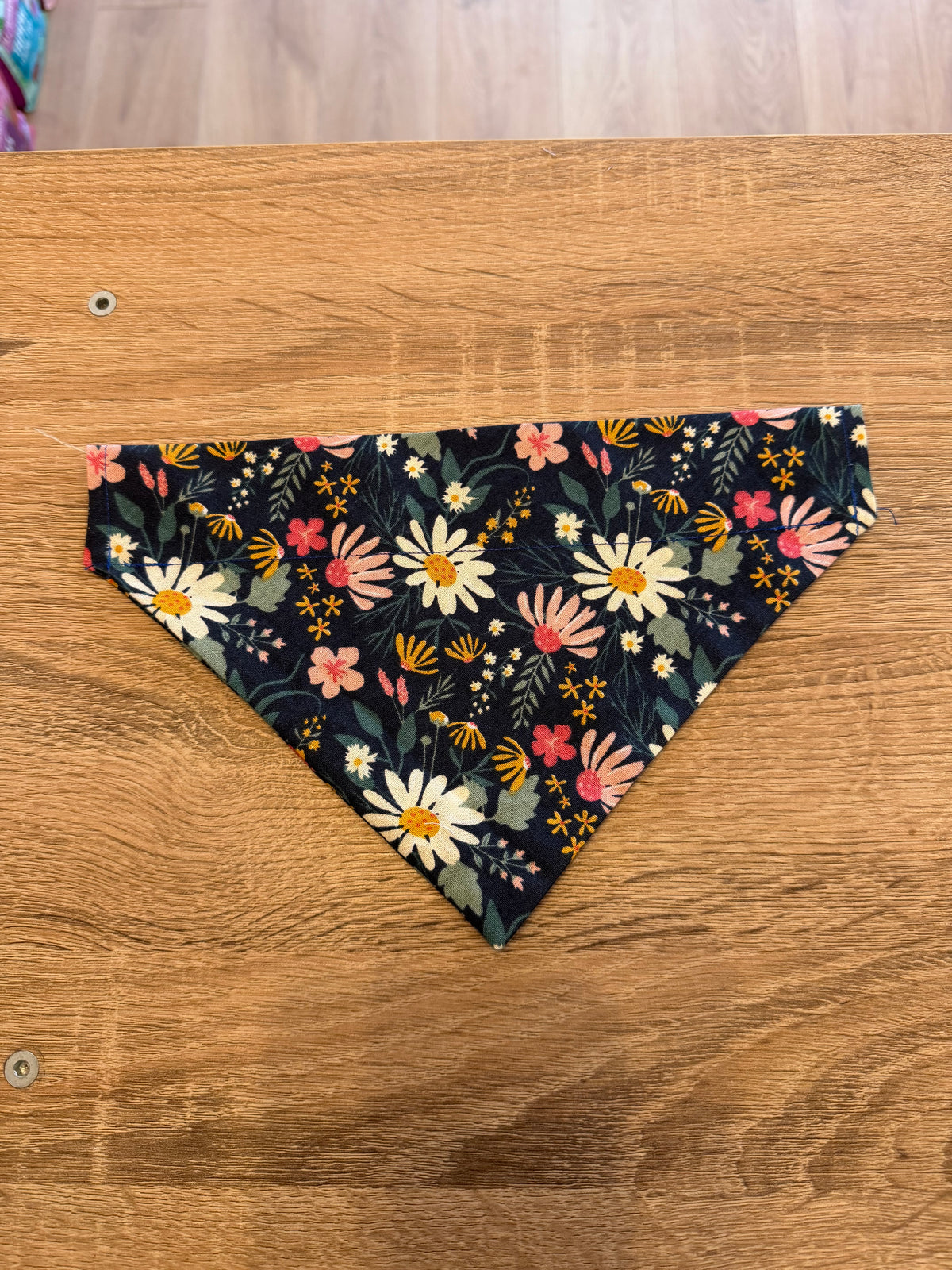 Navy Daisy Flowers Bandana