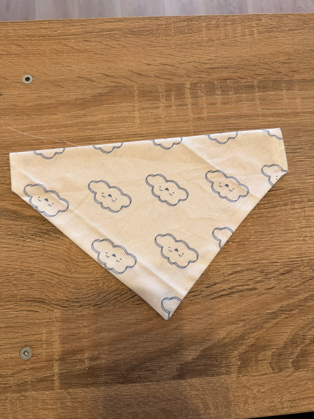 White with Blue Clouds Bandana