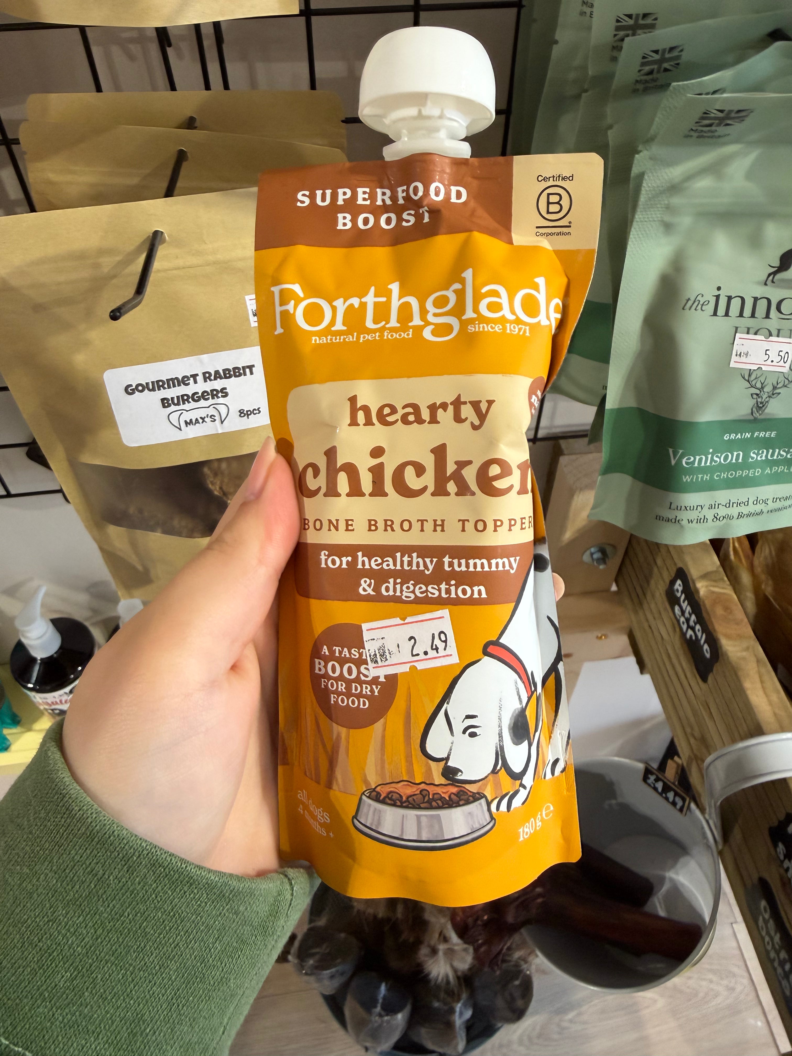 Forthglade Hearty Chicken Bone Broth Topper